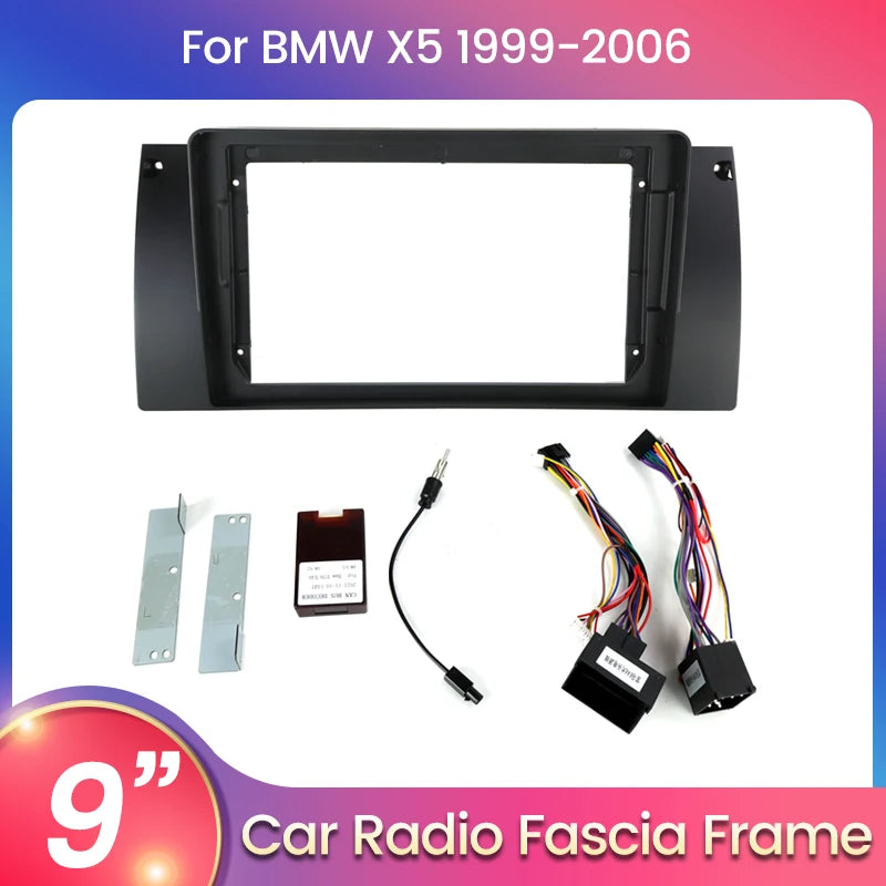 Car Radio Multimedia Navigation Fascia Frame Adapter for BMW 5 Series E38 E39 E53 X5 Dash  | AUTOKITSHOP