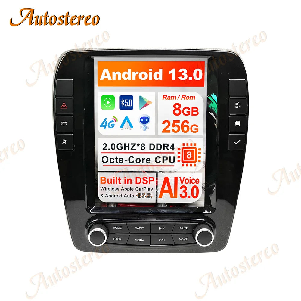 Android 14 Carplay For Chevrolet Traverse Tesla Style Car Multimedia Player GPS Navigation