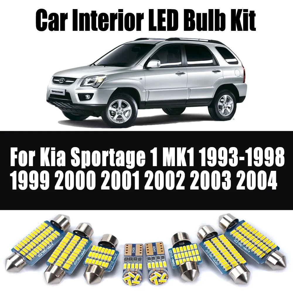 LED Interior Light Kit for Kia Sportage 1 MK1 1993-2000 - Canbus Dome Map Door Trunk Bulbs | AUTOKITSHOP