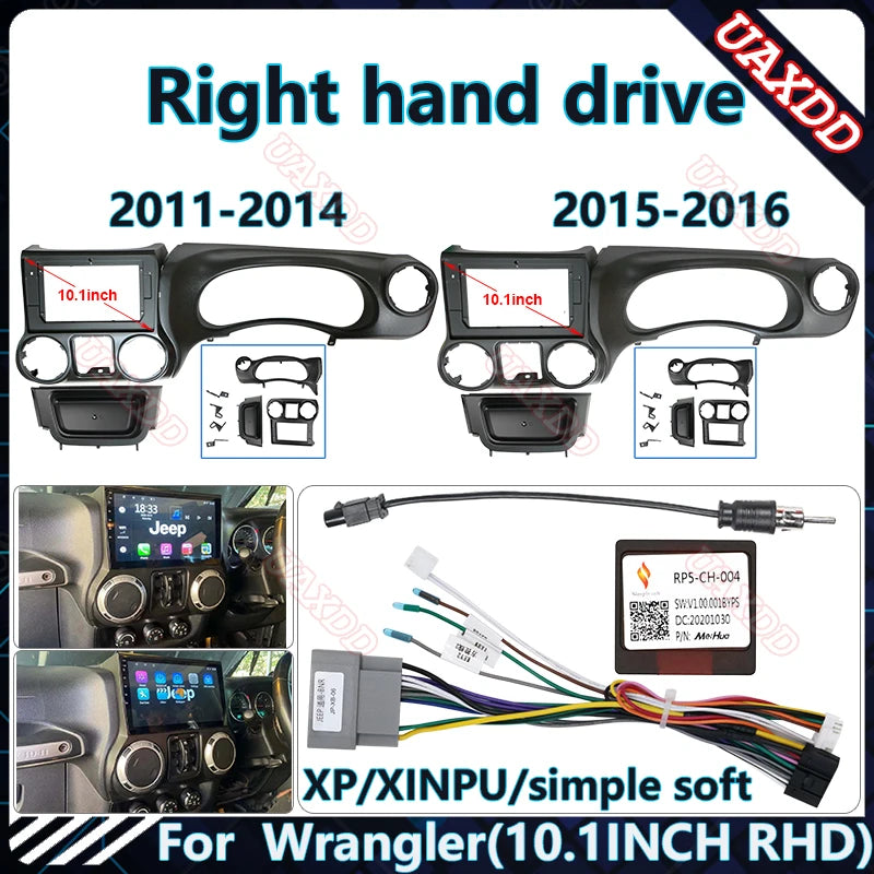 For 2011-2014 2015-2016 Wrangler 10.1INCH Car Radio Android Stereo Audio Screen Multimedia