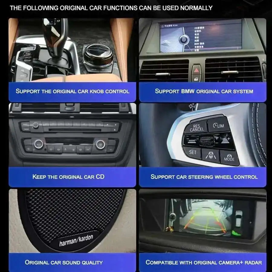 12.3'' GPS 4G Android Carplay Blade Screen For BMW X1 F48 NBT X2 F49 F39 EVO 2016-2018 Mul
