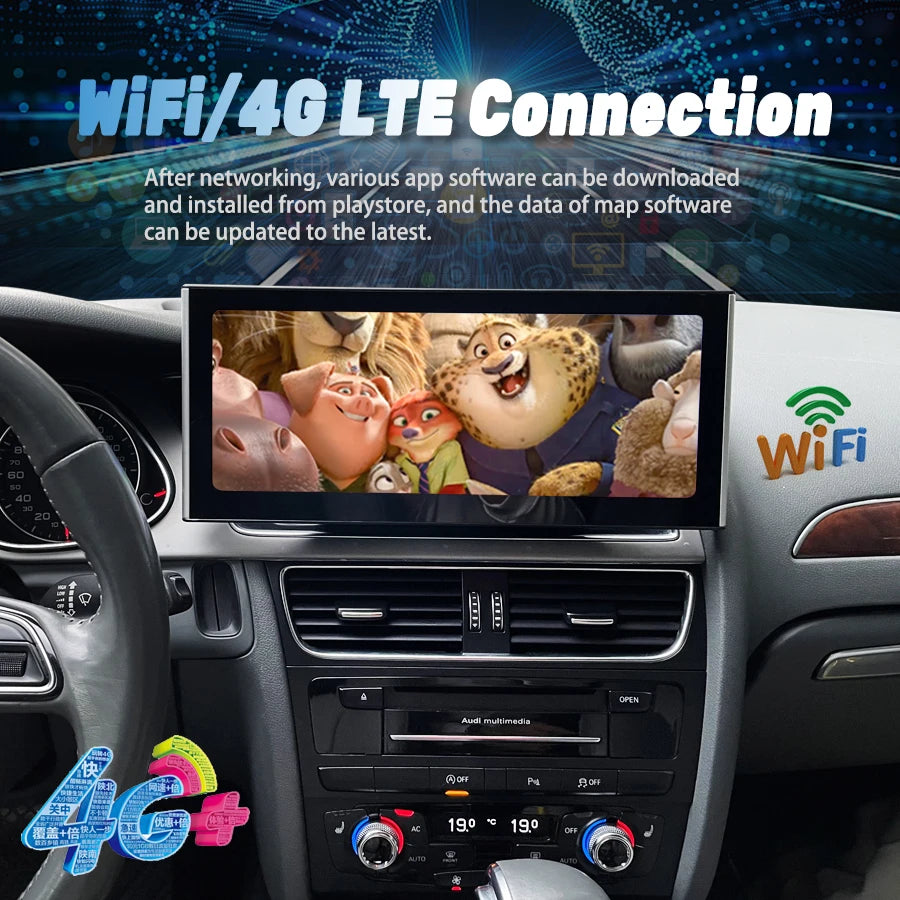 12.3''/10.25'' Qled Screen For AUDI A4 A5 2008-2016 Android 13 Car Stereo GPS Wireless Car | AUTOKITSHOP