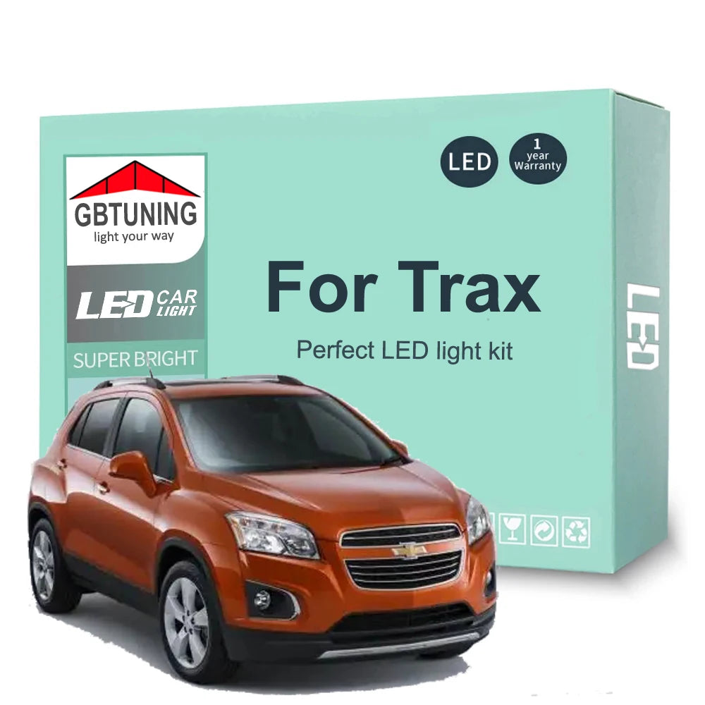 13-Piece LED Interior Light Kit for Chevrolet Chevy Trax 2013-2019 - Canbus Dome Map Door Trunk Bulbs | AUTOKITSHOP