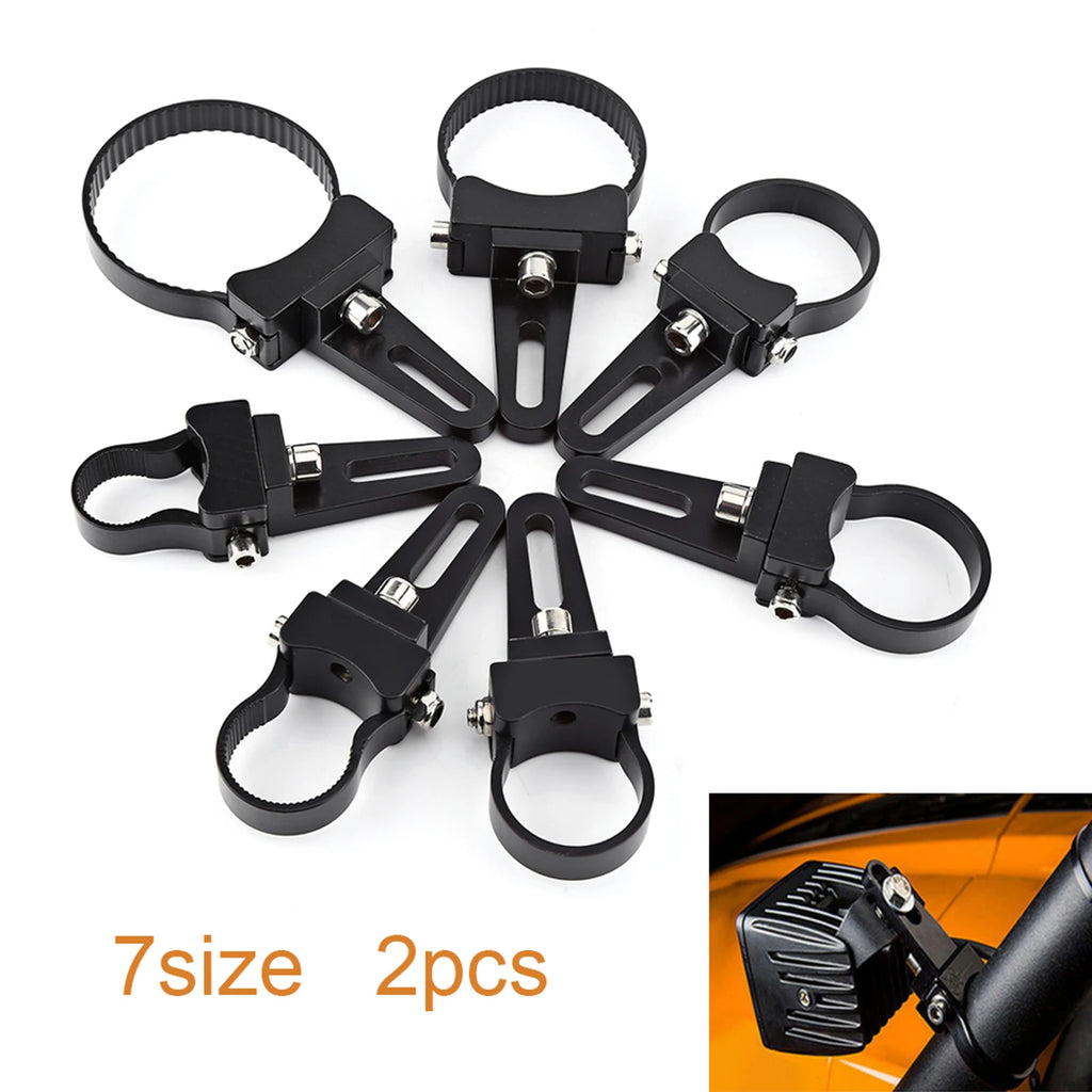 1inch‑3inch Aluminum Car Tube Bull Roll Bar Mount Bracket Clamps Holder LED Car Truck Off Road W - Automotive LED Light