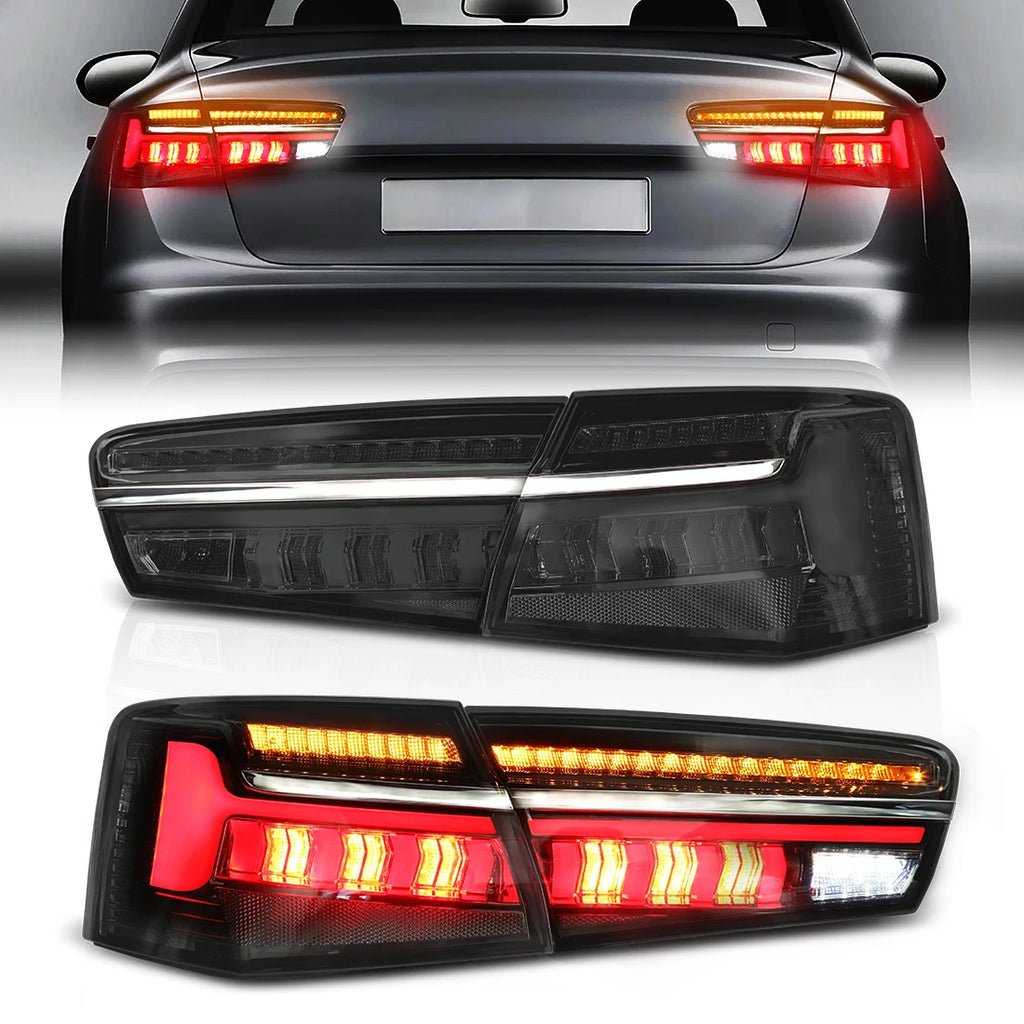 For Audi A6 C7 2012 2013 2014 2015 Tail Lamps Car LED Rear Driving Brake Parking Reverse T | AUTOKITSHOP