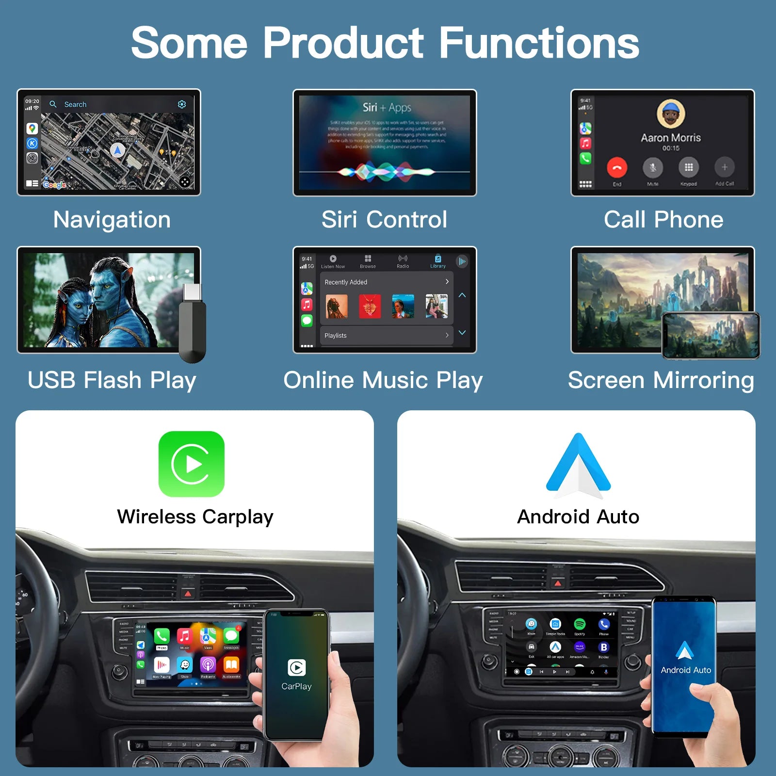 Wireless Carplay Android Auto car module for Volkswagen Skoda Octavia Golf 7 Polo Passat 8 | AUTOKITSHOP