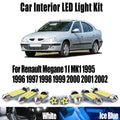 10-Piece LED Interior Light Kit for Renault Megane 1 I MK1 1995 - 1997 - Canbus Dome Map Door Trunk Bulbs | AUTOKITSHOP