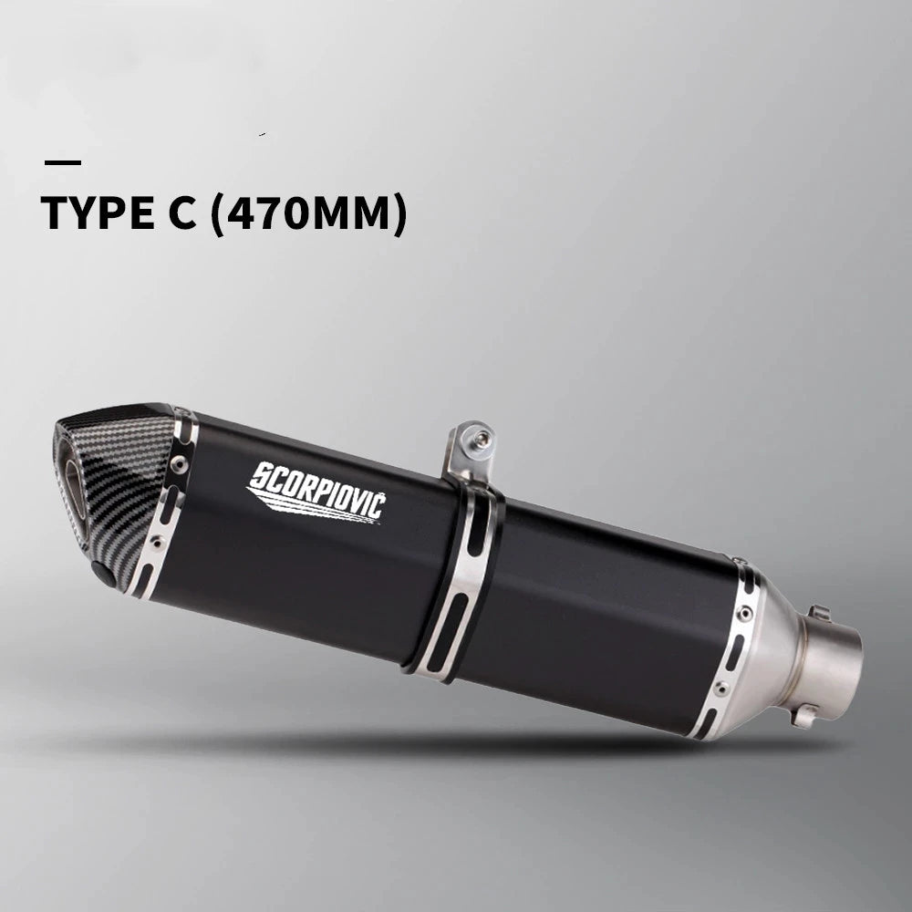 51mm Escape Moto Tube Motorcycle Exhaust Muffler - Automotive LED Light