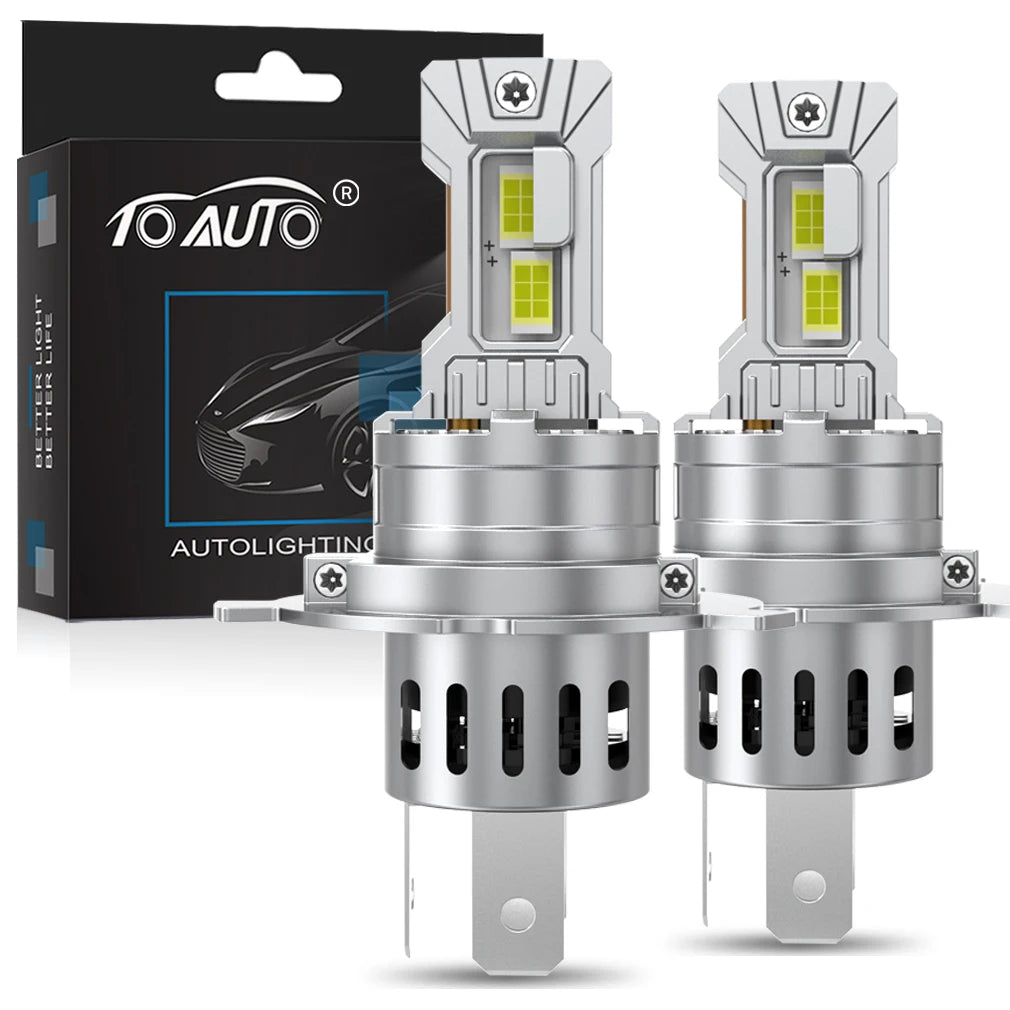 TOAUTO H4 LED Headlight Canbus 80W 40000LM 9005 9006 H11 H7 LED Lights Bulbs Car Turbo Lam