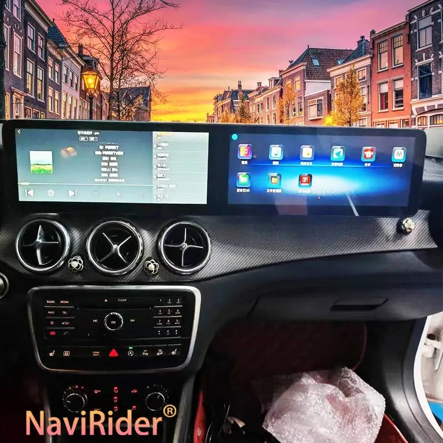 Lhd 12.3+12.3" Dual Screen For Mercedes Benz GLA A CLA NTG 2015-2019 Android Wireless Carp
