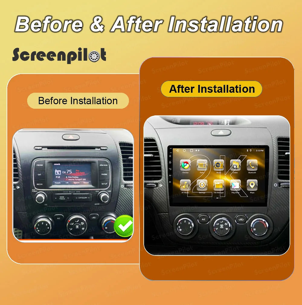 Car Radio Android 16 Carplay Auto For Kia K3 Cerato 3 Forte2013 2014 2015 2016 2017 Video  | AUTOKITSHOP