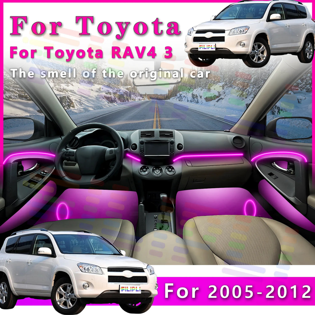 RGB - Ambient Light - for Toyota RAV4 2005-2012 - App Control - Car Interior Lighting | AUTOKITSHOP