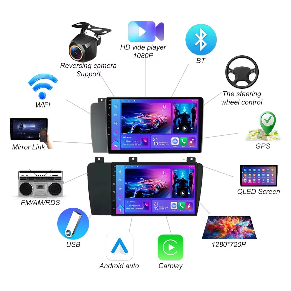 Android 16 For Volvo Xc70 V70 S60 2004 2005 2006 2007 2008 2009 Can Radio Head Unit Carpla | AUTOKITSHOP