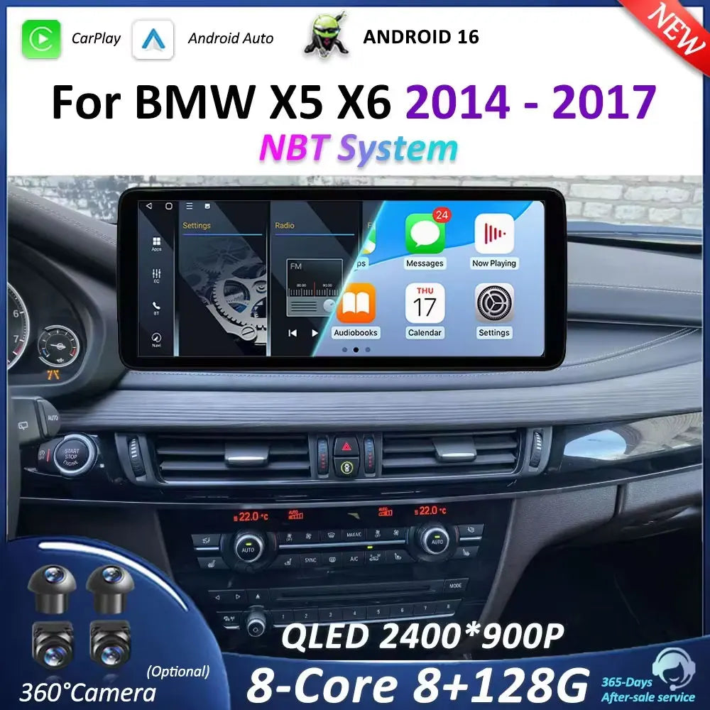 12.3 ‘’ for BMW X5/X6 2014 - 2017 NBT System Android 16 GPS Navigation Car Video Multimedi