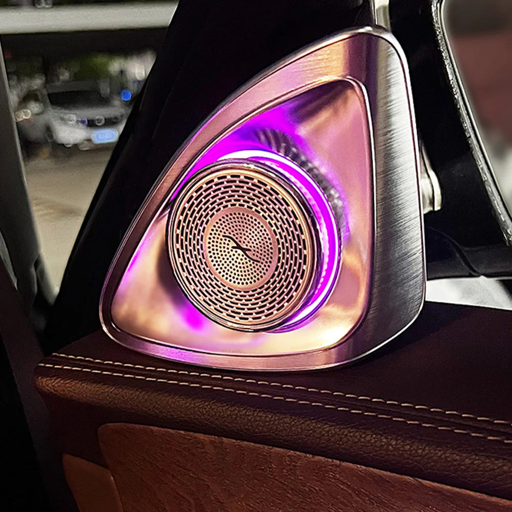 64 Colors 4D Rotating Tweeter Speaker for Mercedes W167 W247 X254 - RGB LED Ambient Speaker Car Interior Light