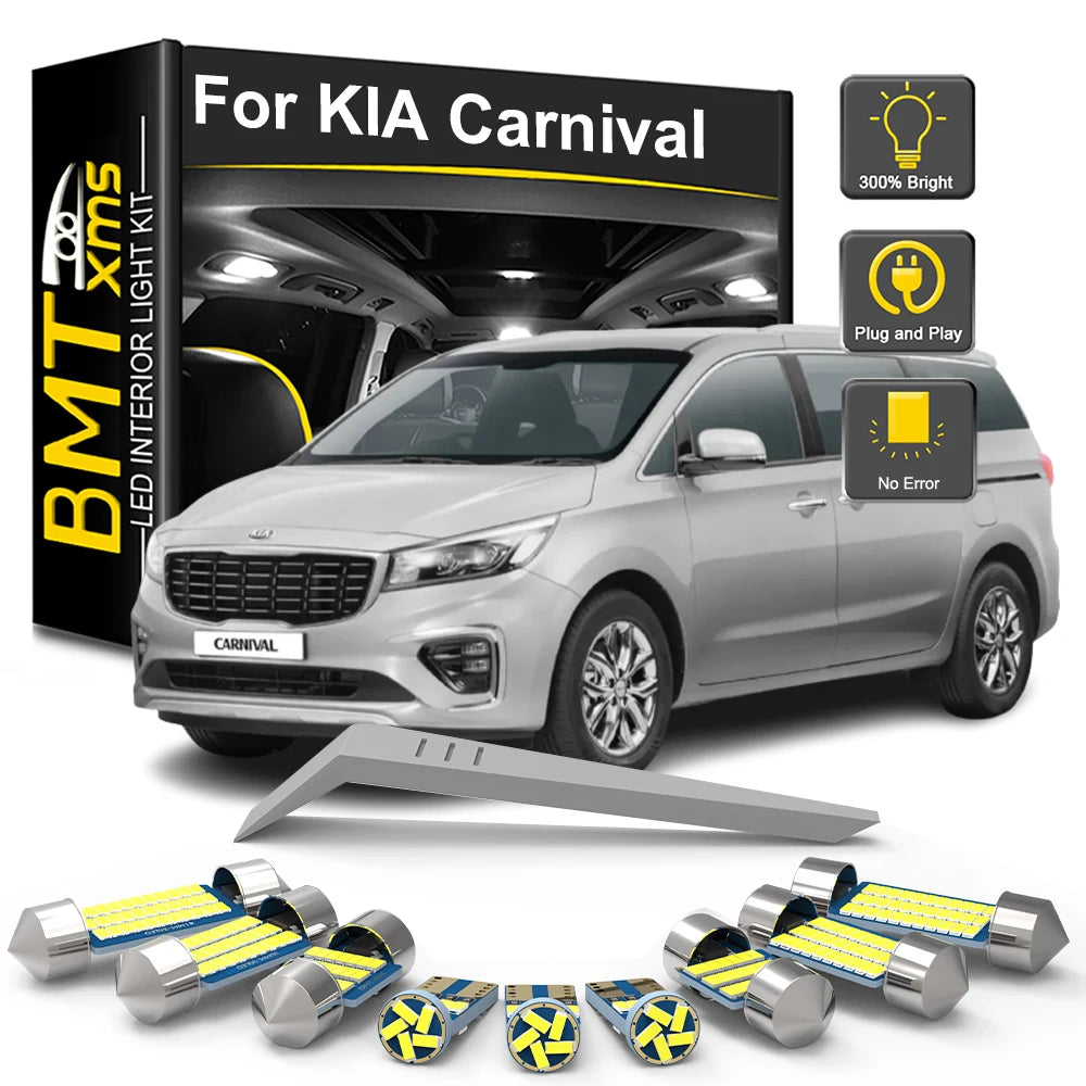 LED Interior Light Kit for KIA Sedona Carnival 1998-2013 - Canbus Dome Map Door Trunk Bulbs | AUTOKITSHOP