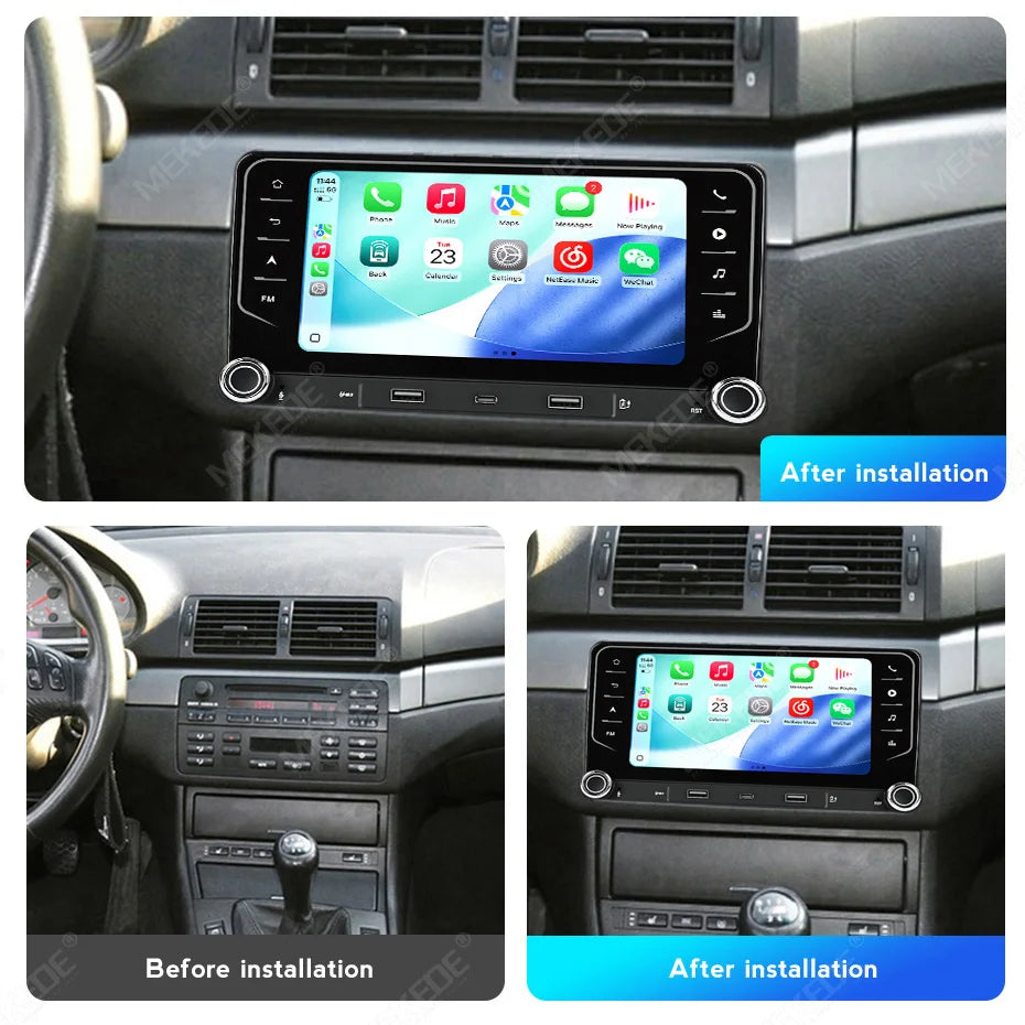 Wireless CarPlay Android Car Radio for BMW 3 Series E46 1999 - 2005 Multimedia Video Playe | AUTOKITSHOP