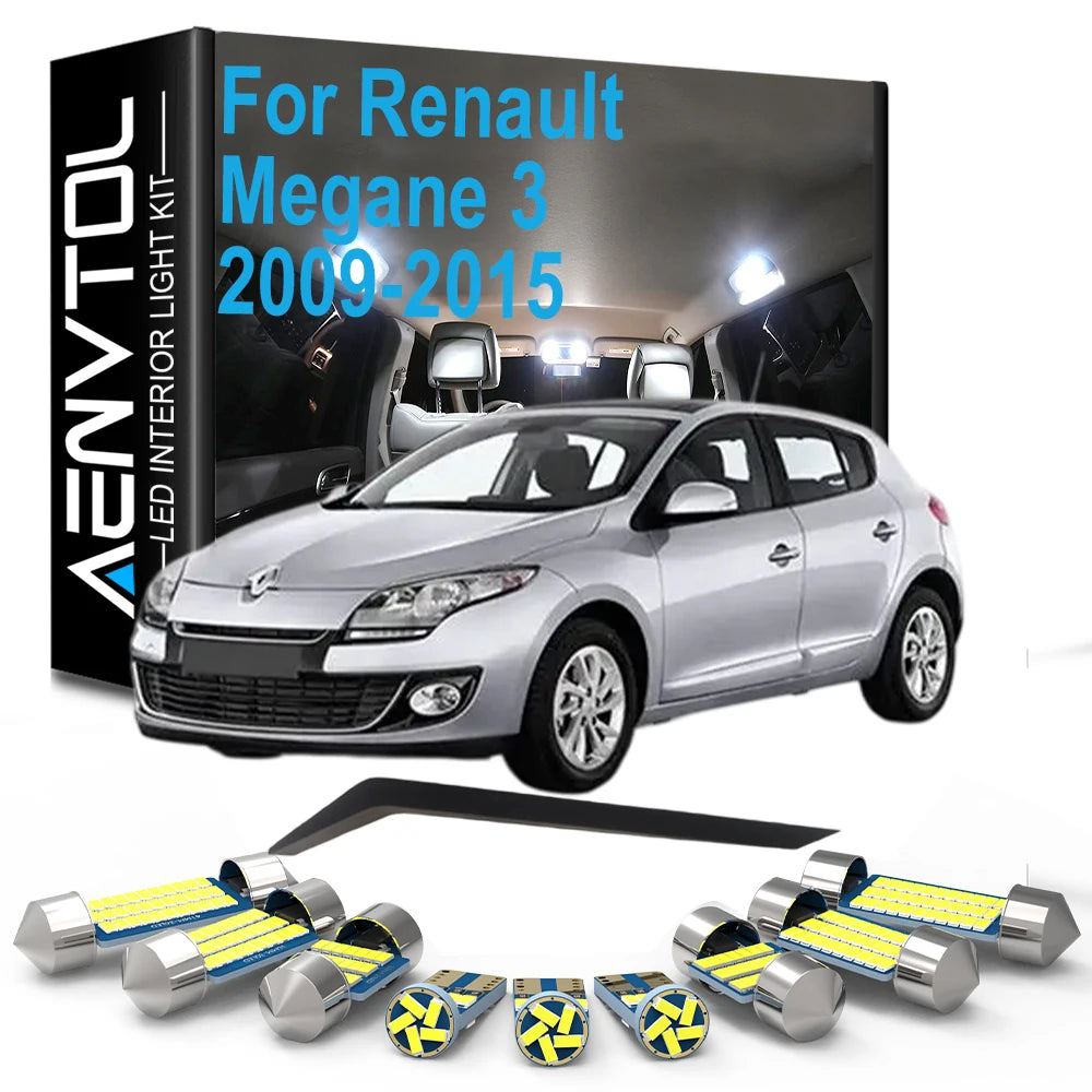 For Renault Megane 3 III MK3 Hatchback Estate Grandtour Coupe 2009-2015 LED Bulb Interior