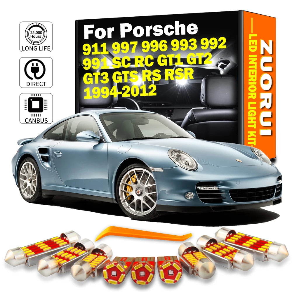 LED Interior Light Kit for Porsche 911 997 996 993 992 991 SC RC GT1 GT2 GT3 GTS RS RSR Car Led Bulbs Accessories - C...
