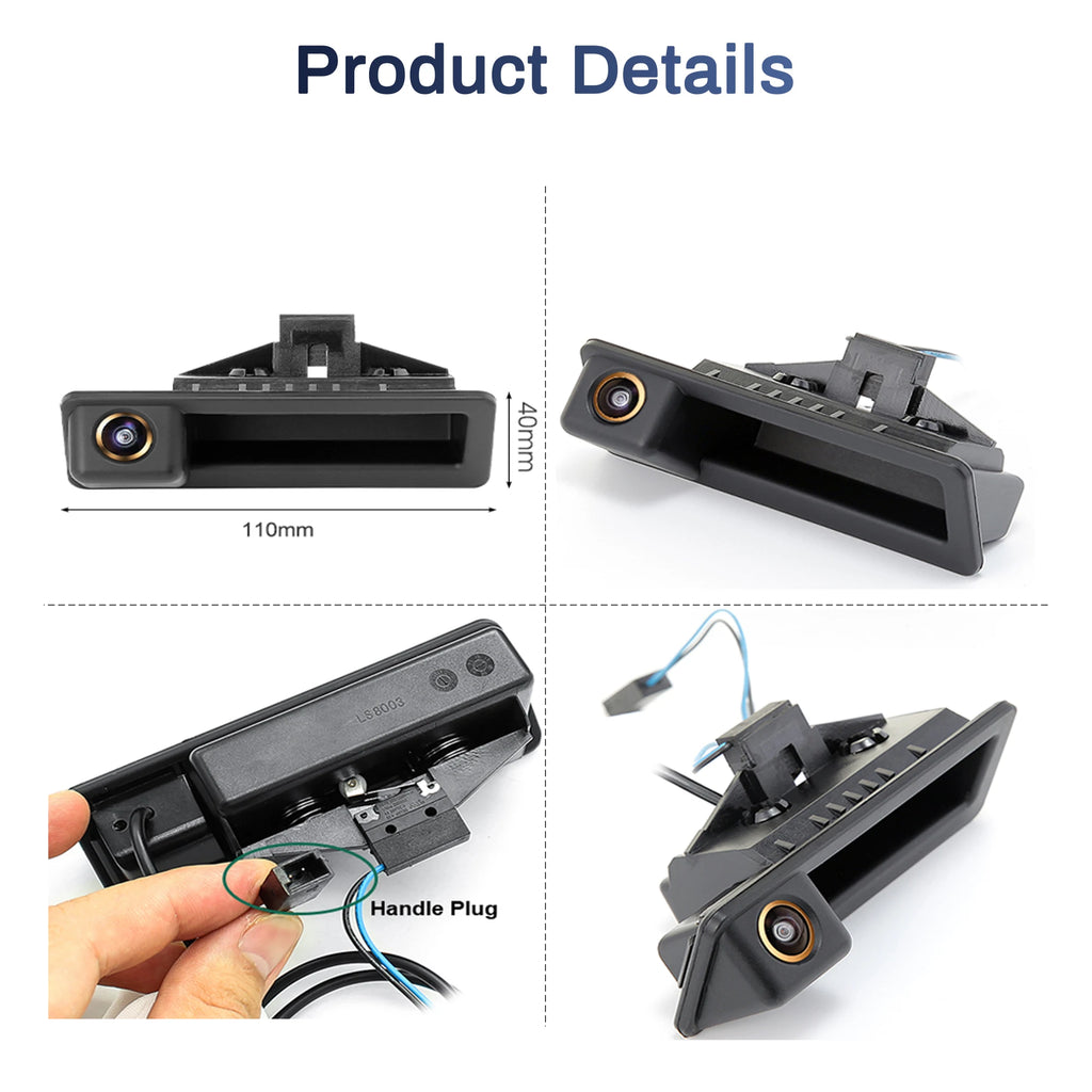 Trunk Handle Camera AHD 1080P 170°Car Rear Car Reverse For BMW E60 E39 E90 E82 E61 X1 E84