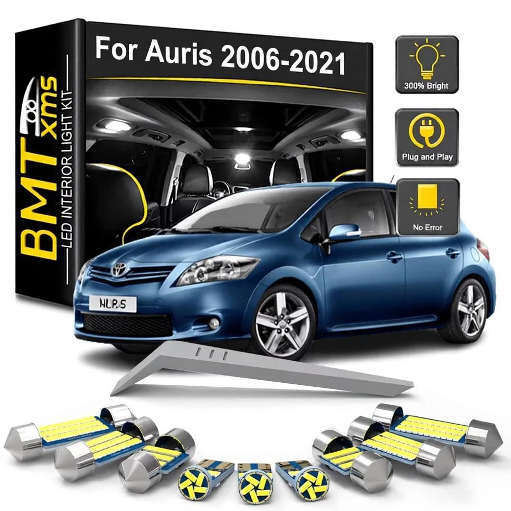 6-Piece LED Interior Light Kit for Toyota Auris Hatchback Touring 2006-2015 - Canbus Dome Map Door Trunk Bulbs | AUTO...
