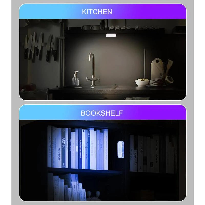 LED Touch Lights Small Wireless Car Interior Lights Auto Design Roof Reading Lamp For Storage Box Wireless Magnetic USB Charging