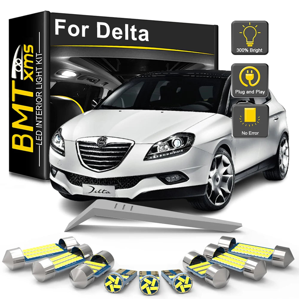 10-Piece LED Interior Light Kit for Lancia Delta III 844 - Canbus Error-Free Bulbs | AUTOKITSHOP