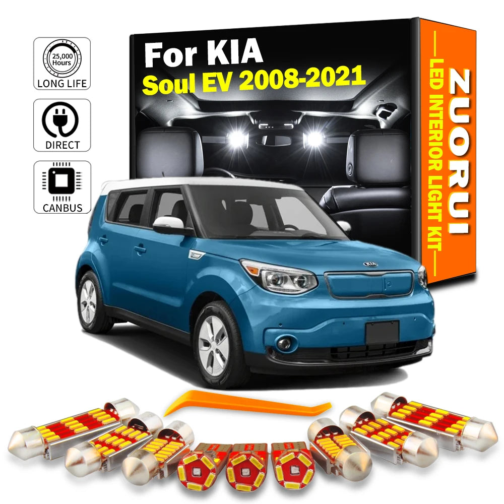 LED Interior Light Kit for KIA KR Soul 2008-2012 - Canbus Dome Map Door Trunk Bulbs | AUTOKITSHOP