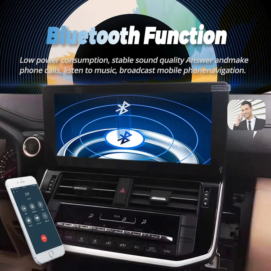 Car Radio For Toyota Land Cruiser LC300 2022 2023 QLED Screen Auto Android GPS Player Navi