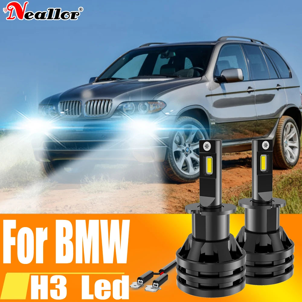 H3 Led Fog Light Headlight Canbus No Error Car Bulb 6000K White Diode Driving Running Lamp