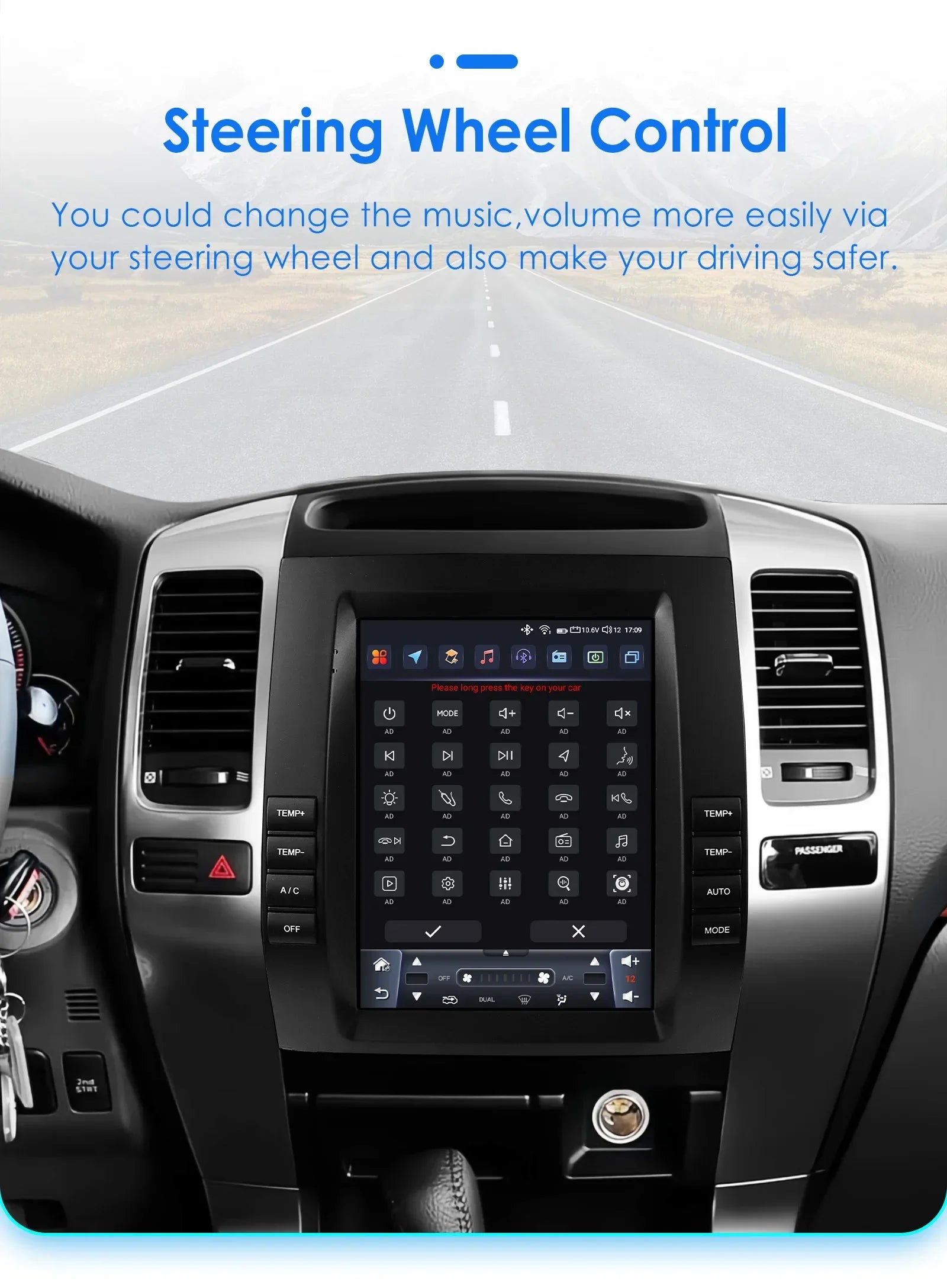 9.7"7862 Android 13 Auto Car radio For Toyota Land Cruiser Prado 120 for Lexus GX470 Multi