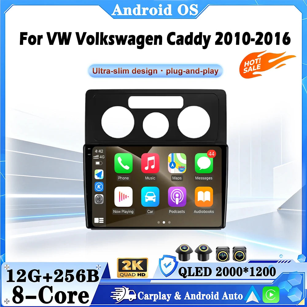 Android Auto Carplay For VW Volkswagen Caddy 2010-2016 Car Radio Video Multimedia Player W