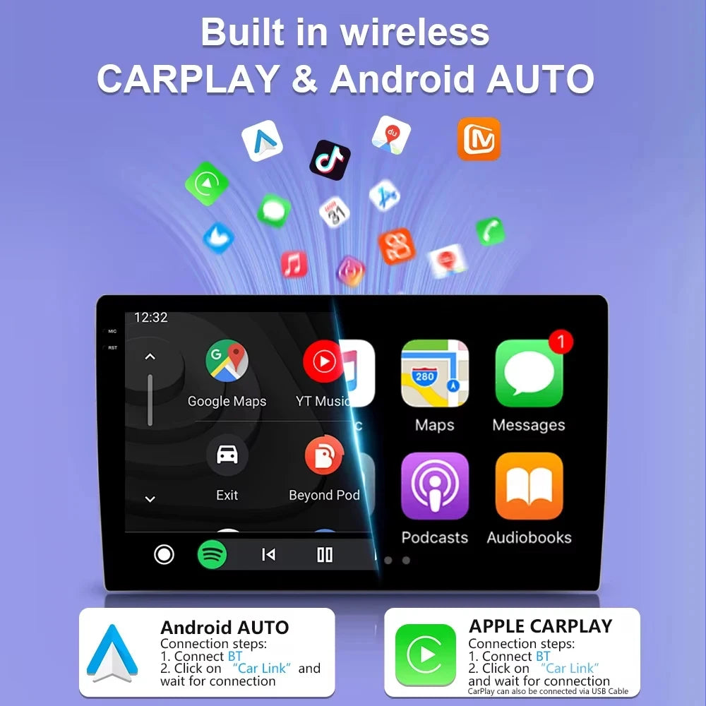 9 10" Android 16 Universal Car Radio arplay Multimedia Player WIFI 5G GPS Car Intelligent  | AUTOKITSHOP