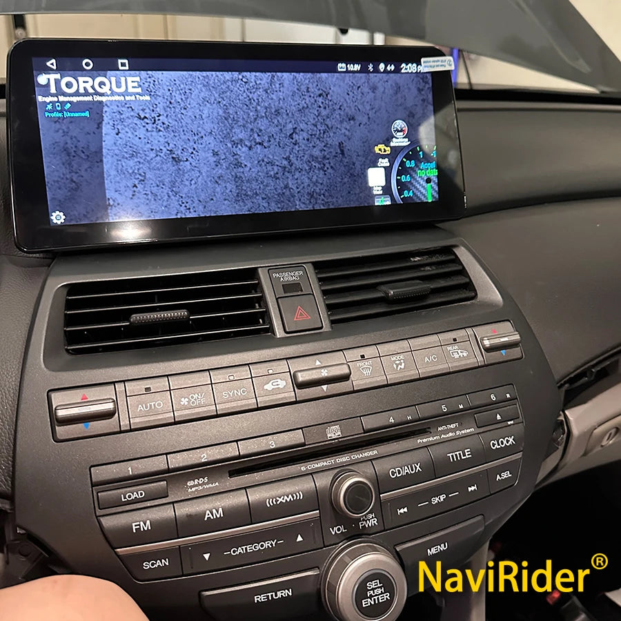 12.3inch Car Android Screen Stereo Radio For Honda Accord Crosstour 2008-2013 GPS Tape Rec