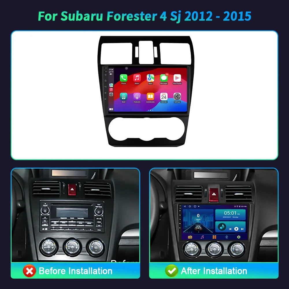 9 inch Car Radio For Subaru Forester 4 Sj 2012-2015 Android 16 Multimedia Navigation BT Ca