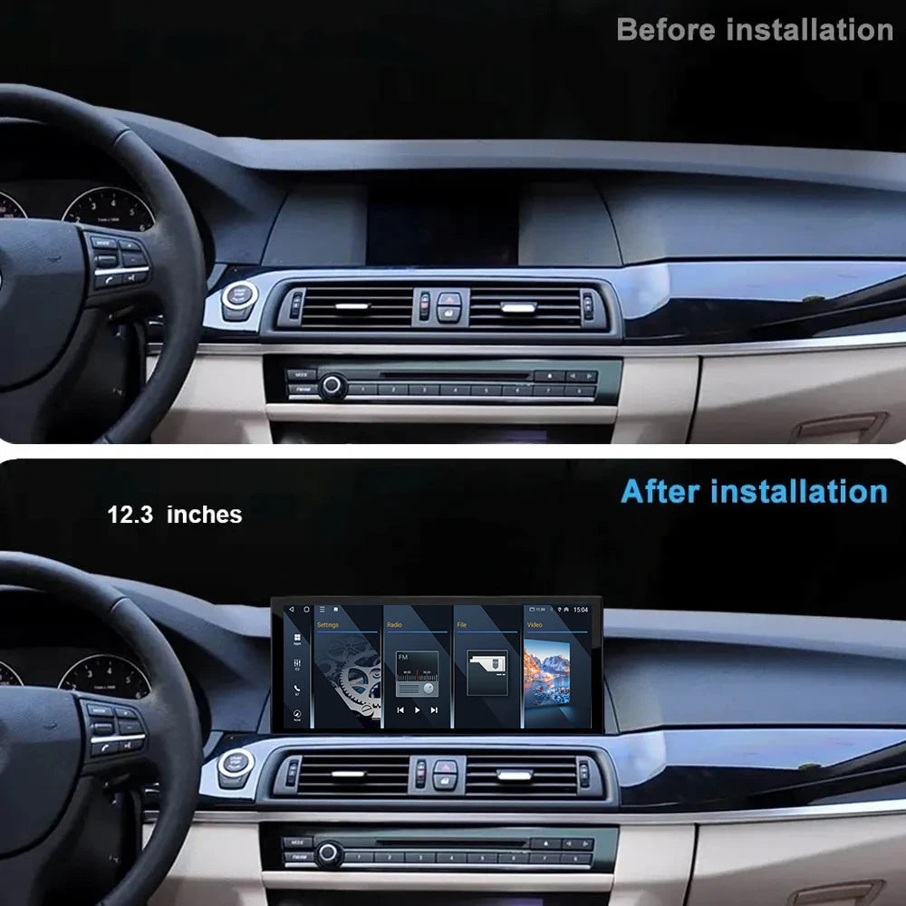 12.3“ Android 16 For BMW 5 Series F10 F11 2011-2017 CIC NBT System Car Wireless Carplay Ra