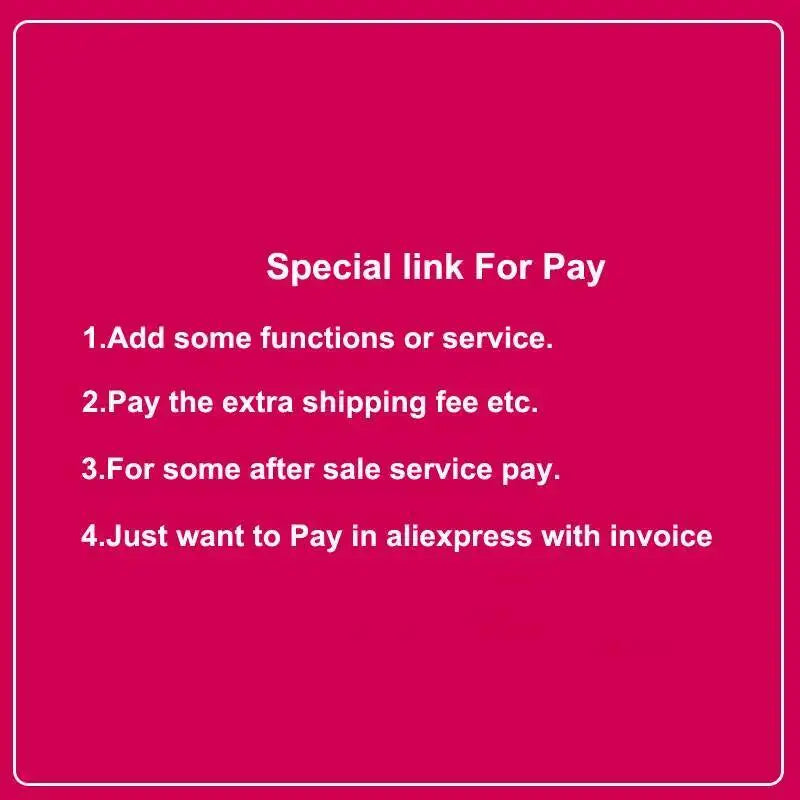 Special Link for Our Customers to pay the extra fee