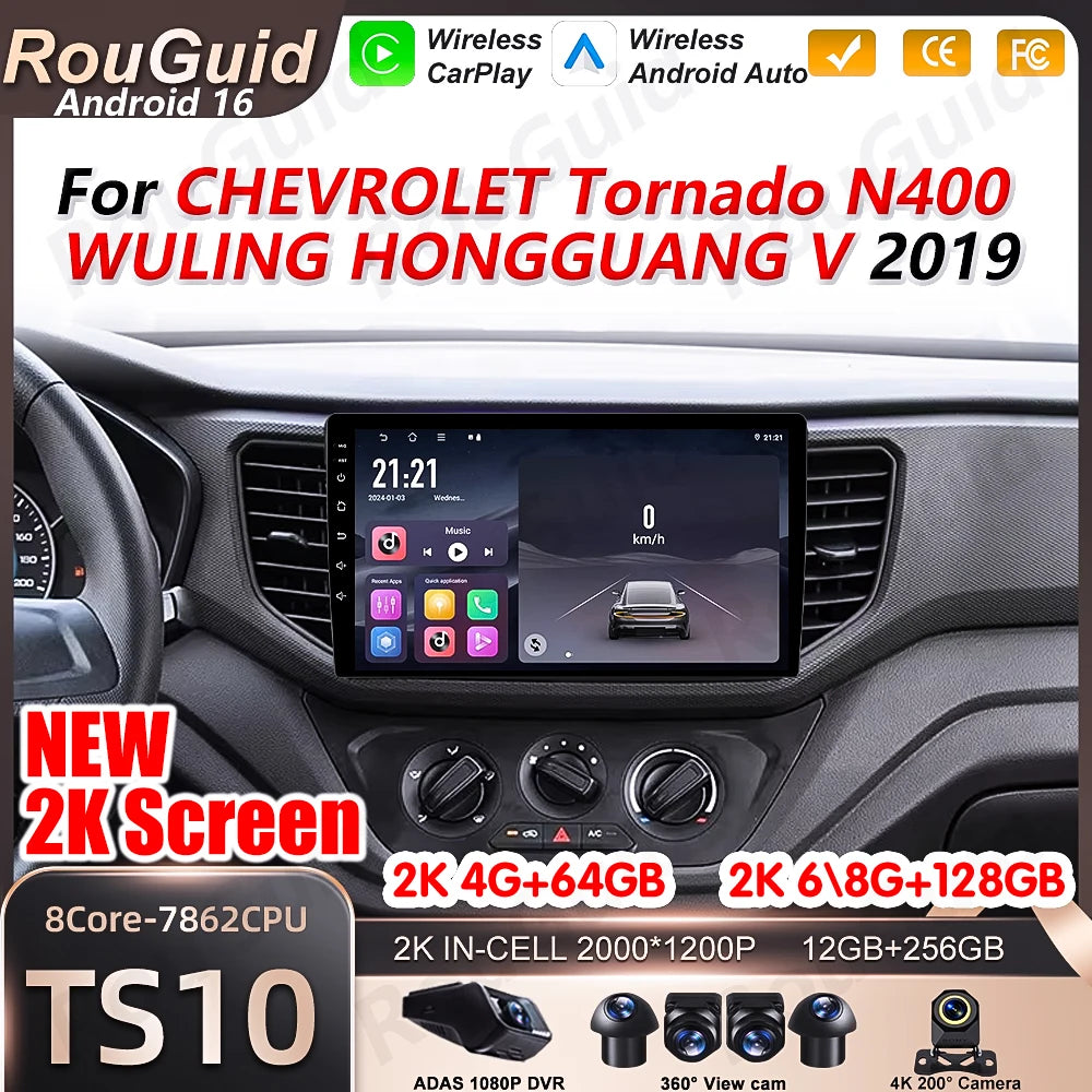 Android16 Auto Carplay For Chevrolet N400 V 2019 For Wuling Honggua V Car Radio Multimedia | AUTOKITSHOP