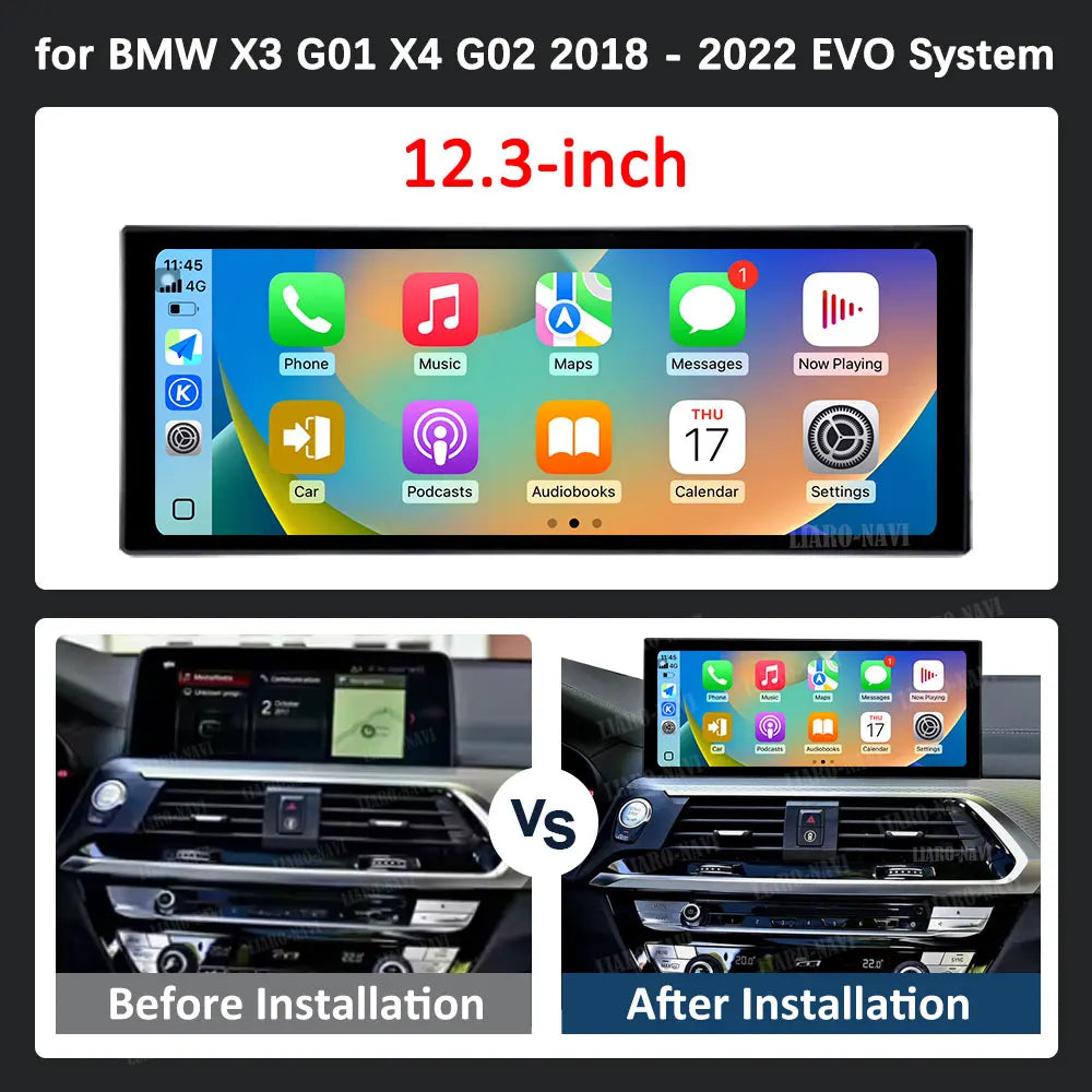 Android 16 for BMW X3 G01 X4 G02 2018 - 2022 EVO System Car Video Multimedia Radio Player
