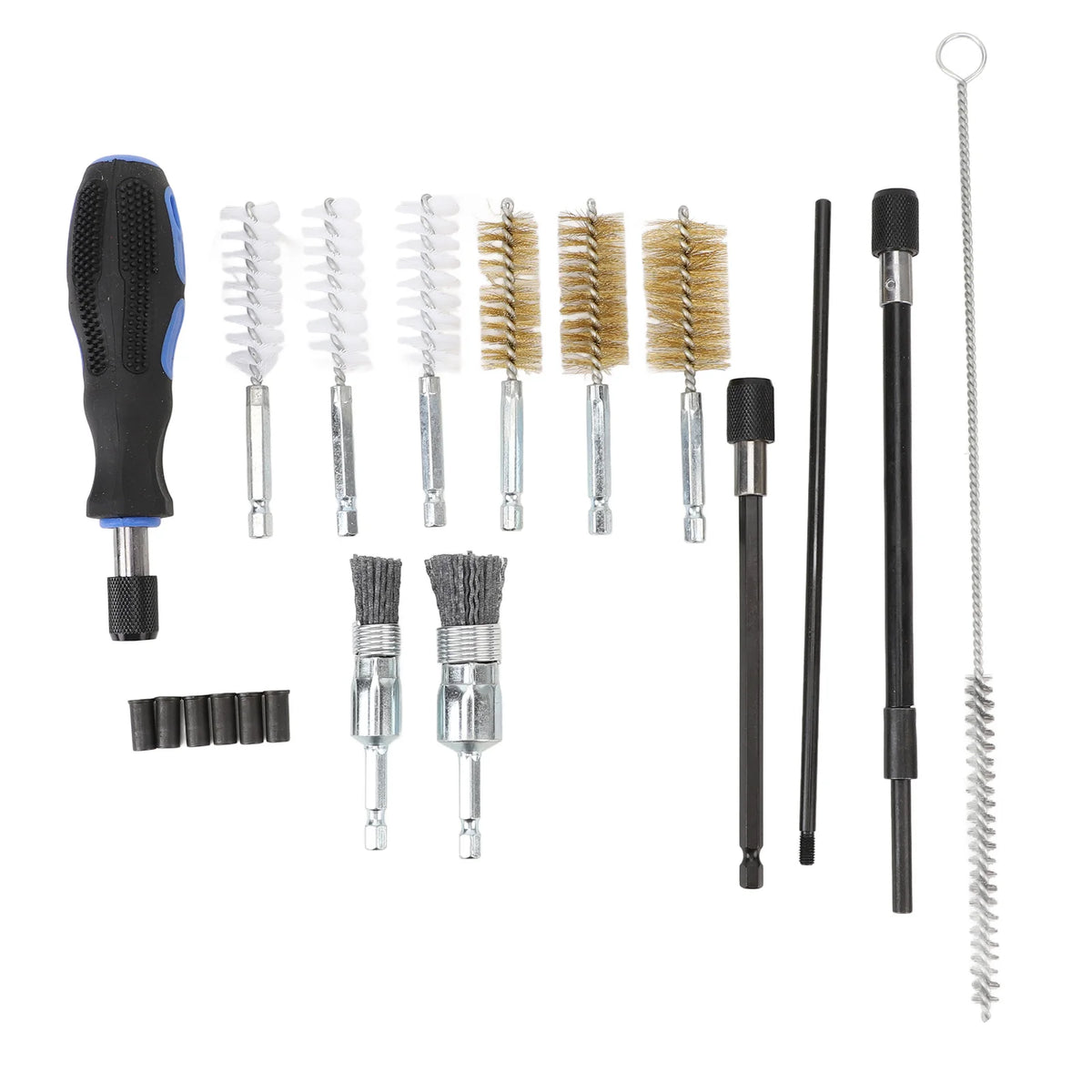 19Pcs/Set Cylinder Heads Cleaning Kit Rust Resistant Diesel Injector Seat Cleaning Brush Tool Un - Automotive LED Light