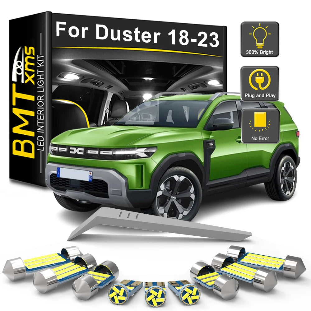 10-Piece LED Interior Light Kit for Dacia Duster 2 II MK2 - Canbus Error-Free Bulbs | AUTOKITSHOP