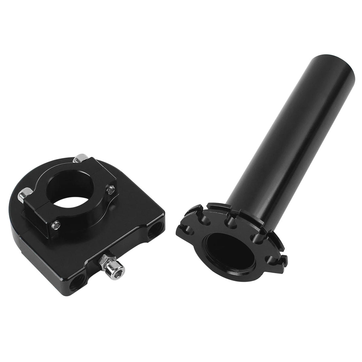 Black Aluminum 7/8 Inch Twist Throttle Accelerator Handle Grips For Dirt Bike Scooter Gas Motorc - Automotive LED Light