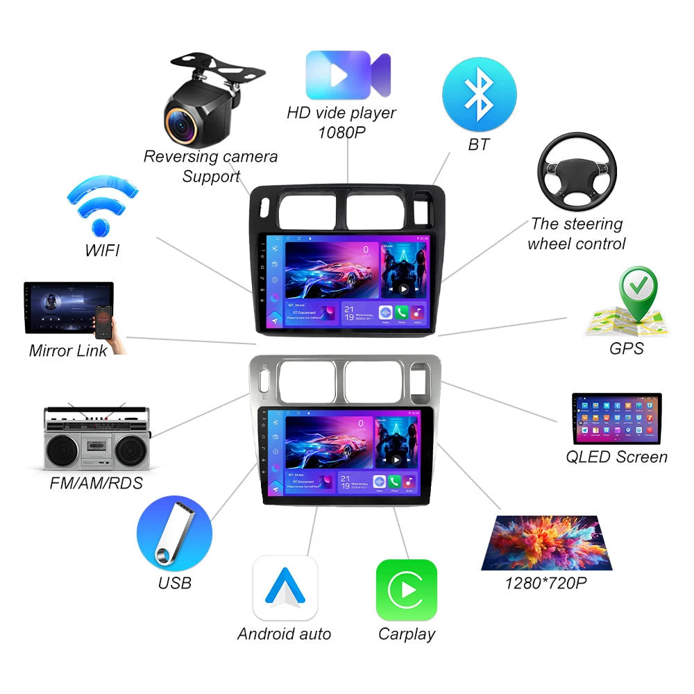 Android 16 For Mitsubishi Pajero Io Pinin 1998-2007 Car Radio Multimedia Video Player Touc | AUTOKITSHOP