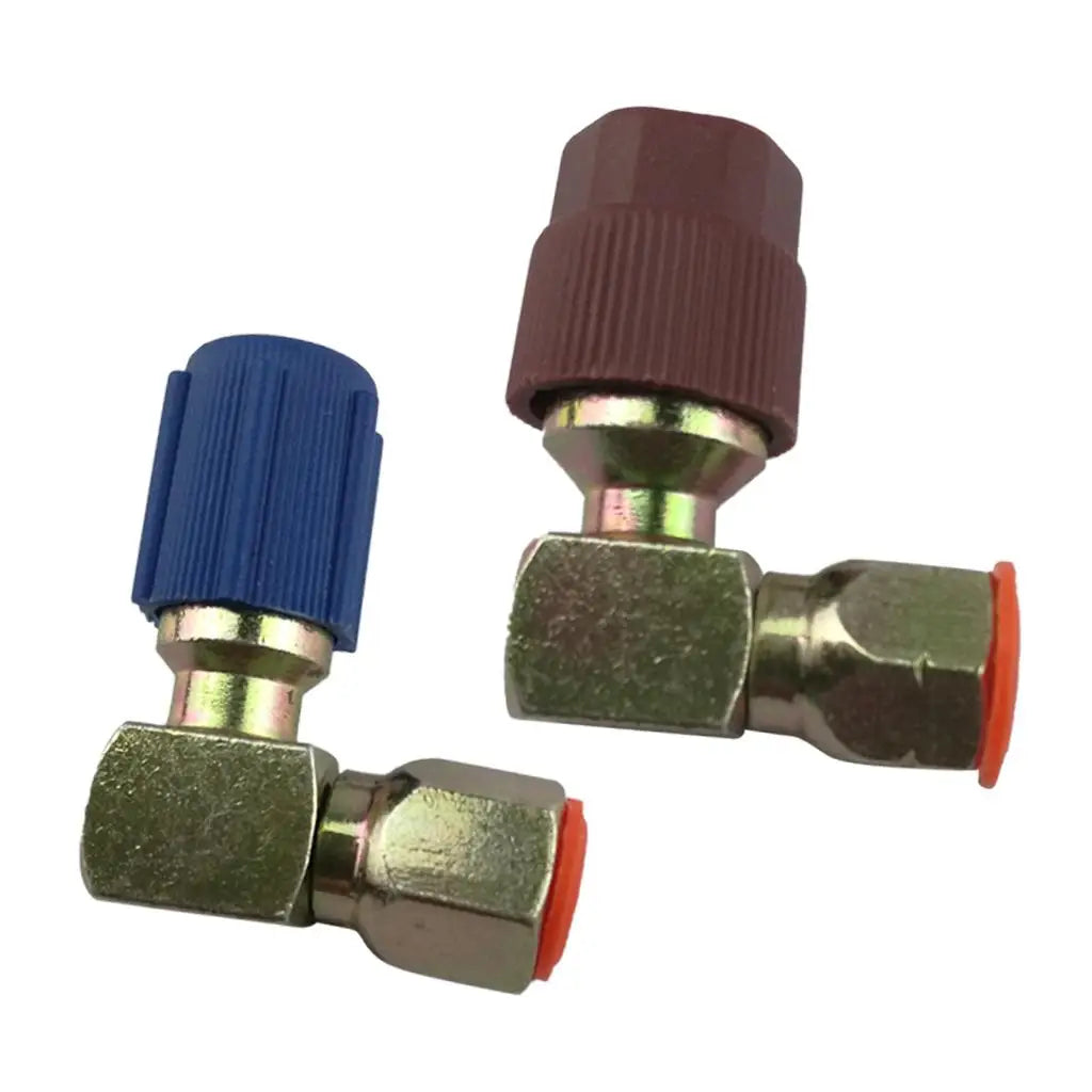 2 pair A/C Charging Adapter Converts R12 Port to accept R134a Quick Disconnect Retrofit Connecto - Automotive LED Light