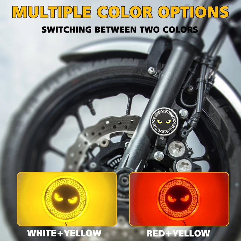 Drivereyes Motorcycle Reflect Turn Signal Sticker Light Daytime Circular LED Taillights Re