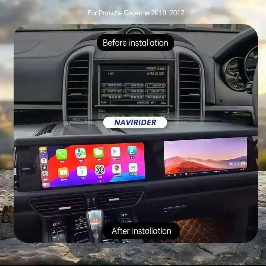 12.3+12.3Inch Android Carplay For Porsche Cayenne 2010-2016 Upgraded Interactive Dual Scre | AUTOKITSHOP