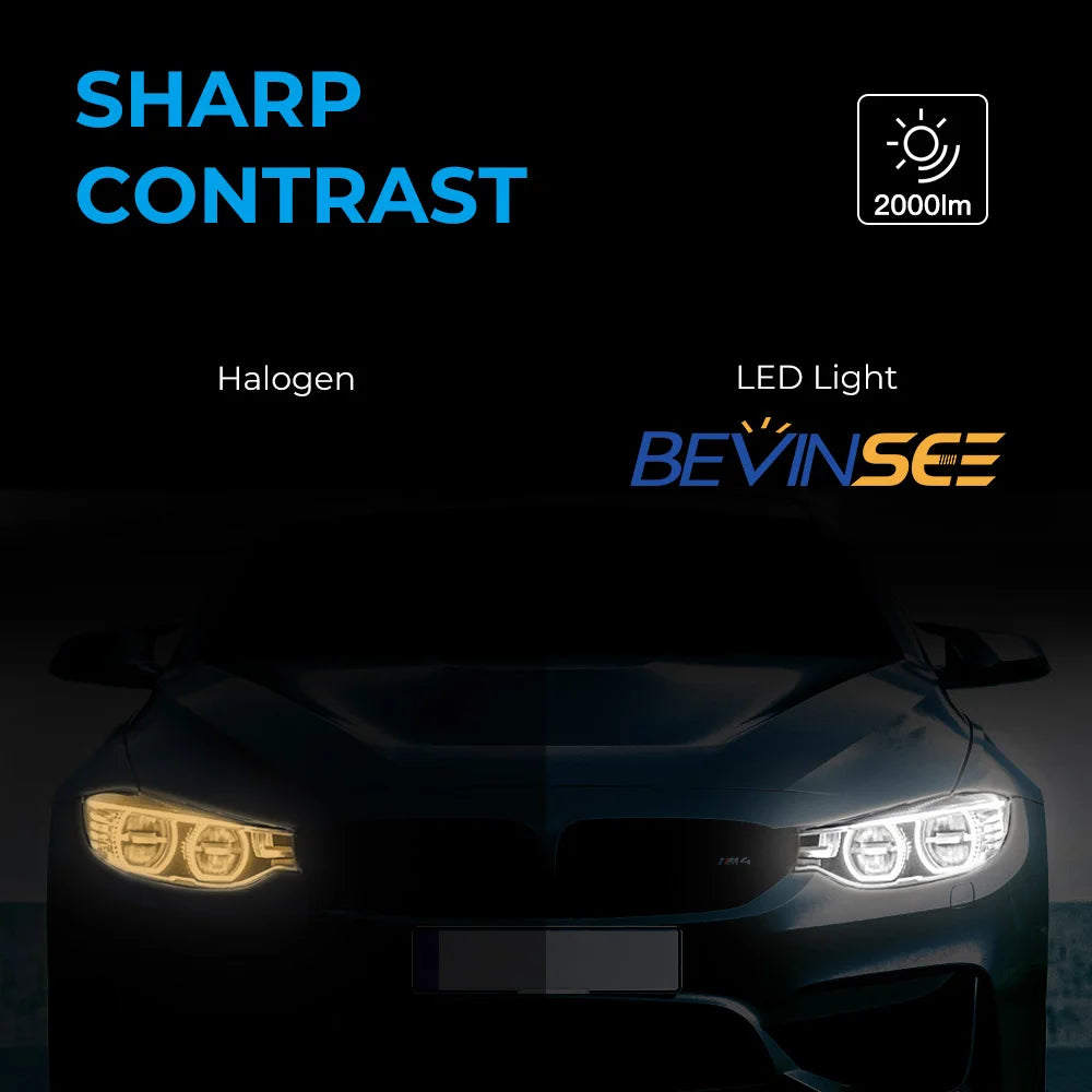 CANbus Error Free LED Angel Eyes Halo Ring Marker Light Bulbs Fit For BMW E90 E91 LCI 2008