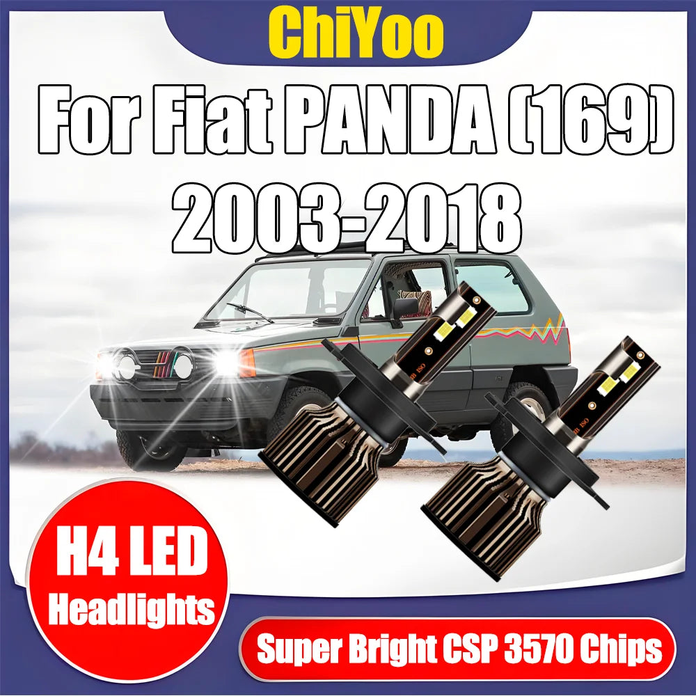 6500K White H4 LED Headlights 20000LM Headlamps Plug and Play Car Headlamps 3570 CSP Chips