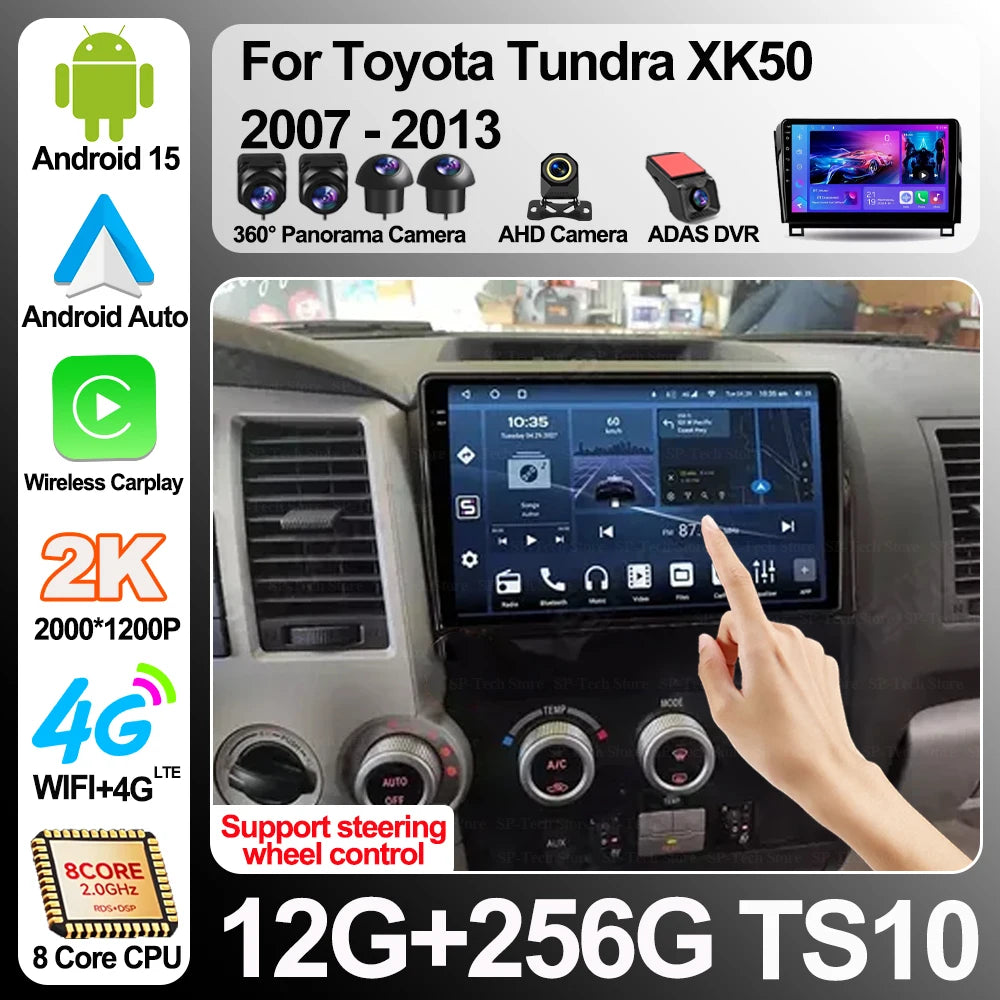 Android 16 For Toyota Tundra Xk50 2007-2013 Car Radio Gps Navigation Multimedia Video Play | AUTOKITSHOP