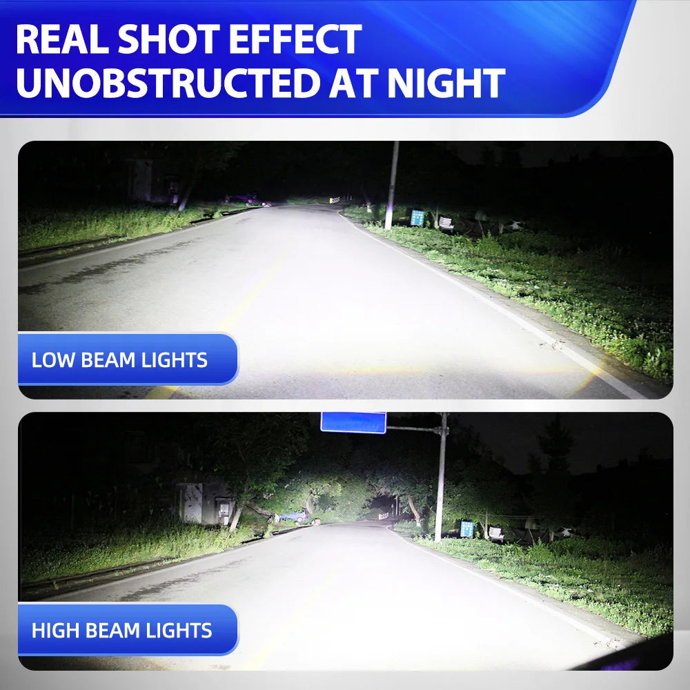 H4 LED Projector Bulb 200W 30000LM Canbus Ready | Universal Fit for Most Cars & Motorcycle